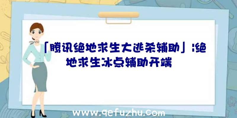 「腾讯绝地求生大逃杀辅助」|绝地求生冰点辅助开端